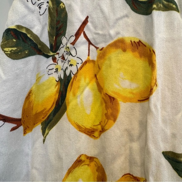 🌈 6/$60 Lulu Dress Wraparound Lemons Fits Like A Small/Medium Rayon Large - Picture 5 of 5